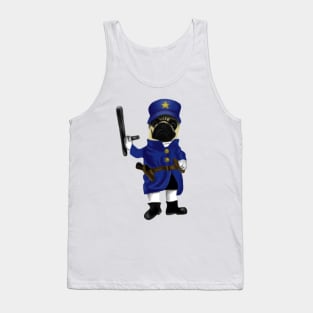 Funny Pug Officer Dog Lovers Gift Tank Top